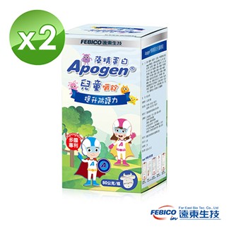【遠東生技】Apogen藻精蛋白兒童嚼錠80公克(2瓶)