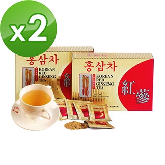 金蔘-6年根韓國高麗紅蔘茶(100包／盒)共2盒