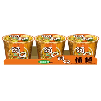 阿Q桶麵 雞汁排骨風味麵107g(3入組)