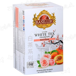 [Basilur] 72167 水蜜桃玫瑰風味茶包(白茶) 1.5gx20