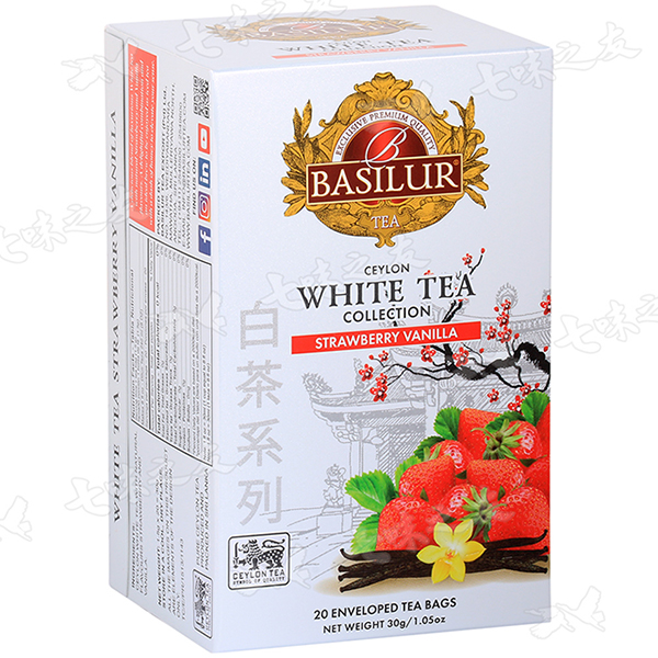 [Basilur] 72168 草莓香草風味茶包(白茶) 1.5gx20
