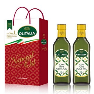 【Olitalia奧利塔】純橄欖油禮盒組(500mlx 2 瓶)