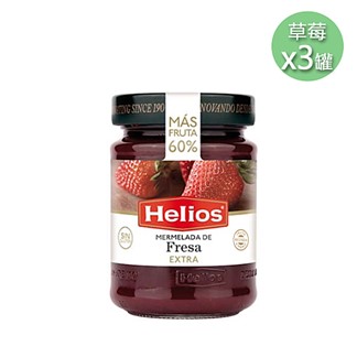 Helios太陽 天然60%果肉草莓果醬3罐(340g／罐)