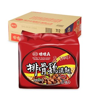 【超商取貨】[味味Ａ]排骨雞湯麵90g 5入X6袋(共30入)