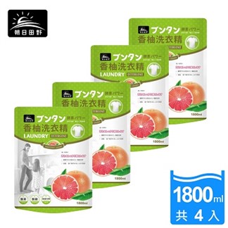 【朝日田野】柚子酵素洗衣精 補充包 1800ml*4