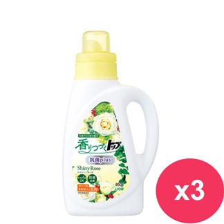 日本獅王香氛柔軟濃縮洗衣精-抗菌白玫瑰850g*3瓶