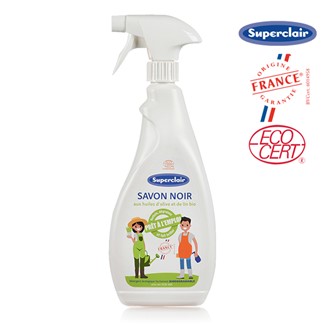 法國Superclair有機亞麻油&橄欖油黑肥皂噴霧 750ML