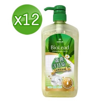 《台塑生醫》BioLead蘆薈洋甘菊碗盤洗潔精1000g (12瓶)