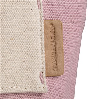 [星巴克]粉色皮革標提袋