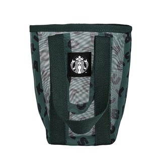 [星巴克]綠色品牌網布隨行杯袋